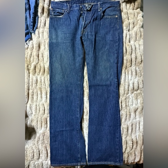 LEVI'S Vintage Original 501 Straight Leg Button Fly Jeans - W36 L34 - Picture 2 of 6
